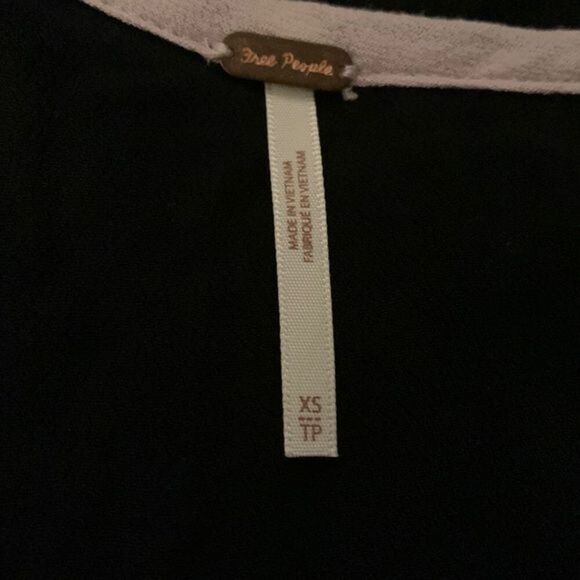 Free People Black One Shoulder Black Tie Tank Top - Picture 5 of 5